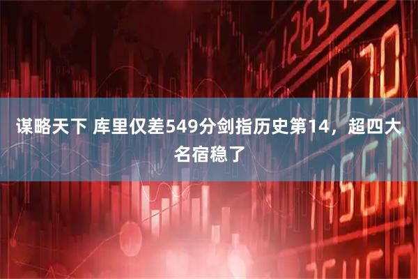 谋略天下 库里仅差549分剑指历史第14，超四大名宿稳了