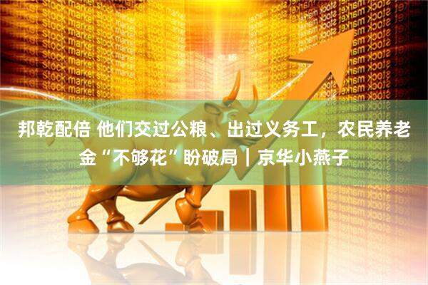 邦乾配倍 他们交过公粮、出过义务工，农民养老金“不够花”盼破局｜京华小燕子
