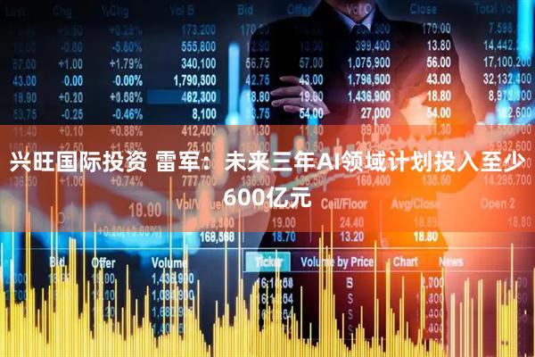 兴旺国际投资 雷军：未来三年AI领域计划投入至少600亿元